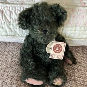 Boyds Green Mohair Teddy Bear
